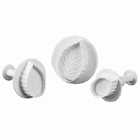 Выемка 14059 Лист розы малый с плунжером