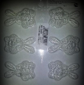 Форма для шоколада 90-2020 Голова зайца с бантом