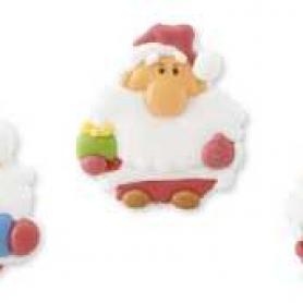 Украшения сахаристые 14482 Дед Мороз плоский