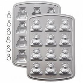 Форма WLT-2105-0545 металлическая 3D Мишки мини